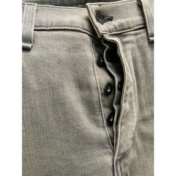 Rag & Bone NY Standard Issue Gray Button Fly Destroyed Skinny Jeans 34 - Picture 4 of 6
